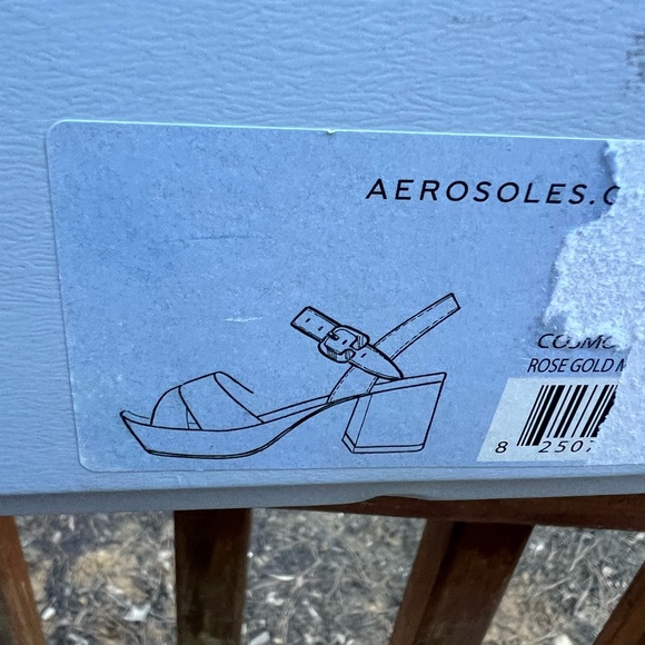 AEROSOLES Cosmos Platform Chunky Rose Gold Metallic Women’s Heel 7M NWT NEW - Picture 7 of 9